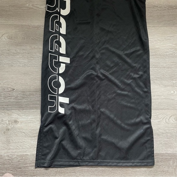 Reebok Workout Ready Meet You There Tank Sports Dress Basketball Black White - Picture 6 of 8